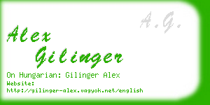 alex gilinger business card
